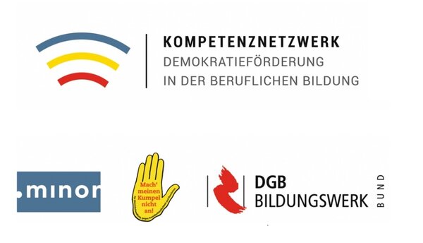 Das Logo des Kompetenznetzwerks "Demokratieförderung in der beruflichen Bildung". 